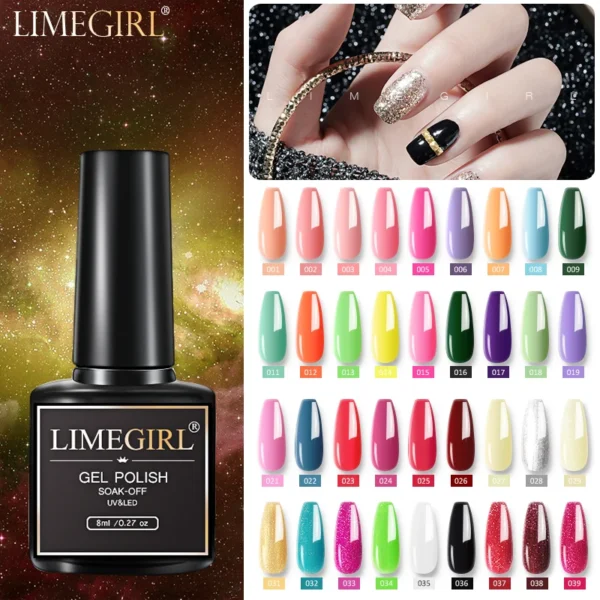 Acrylic Nails Kit 60/40 Pcs Gel Polish Set Glitter Soak Off - Image 2