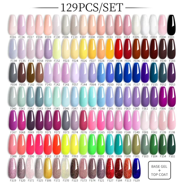 LILYCUTE Acrylic Nails Kit 60/66/129PCS Gel Set with Glitter - Image 2