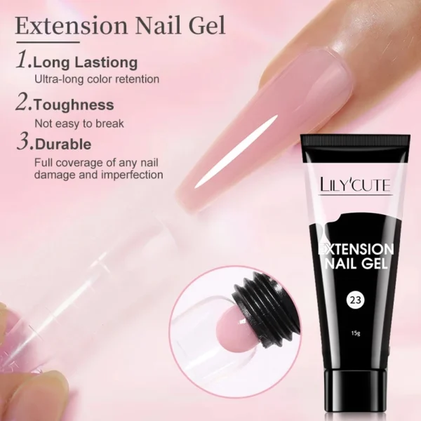 Acrylic Nails Kit With Quick Extension Gel And UV Lamp Set - Image 5