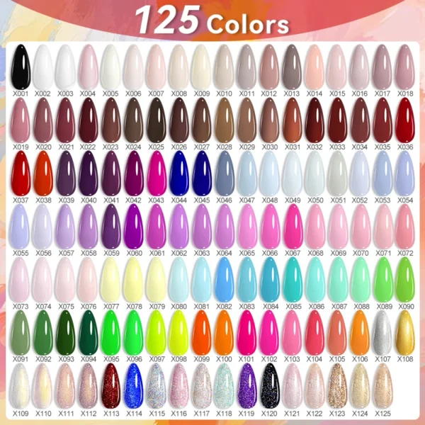 Acrylic Nails Kit 125 Colors UV LED Gel Polish Soak Off Manicure - Image 2