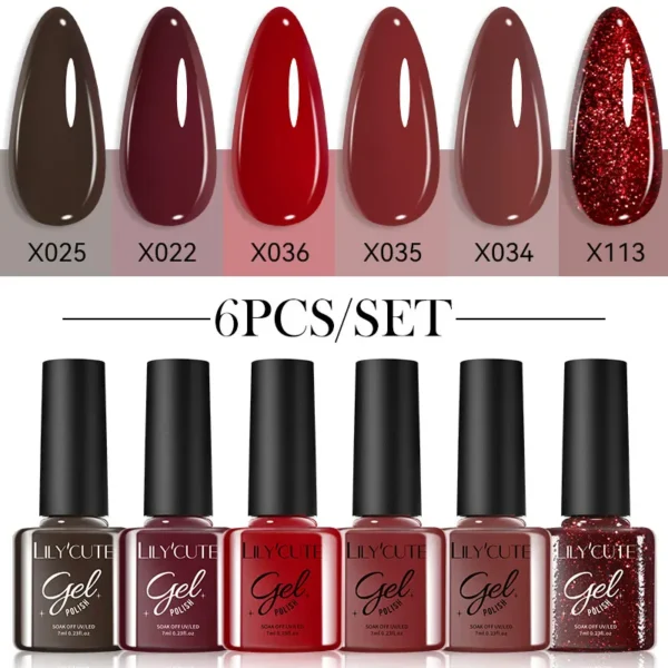 Acrylic Nails Kit With 6Pcs Gel Polish For Nail Art Design