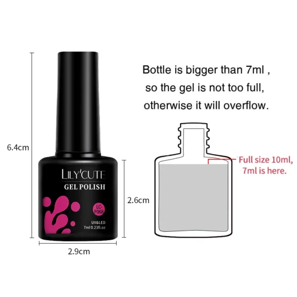 Acrylic Nails Kit 12PCS Glitter Gel Polish Soak Off UV Set - Image 6