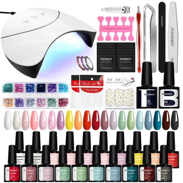 Acrylic Nails Kit With UV LED Lamp And Gel Polish Set