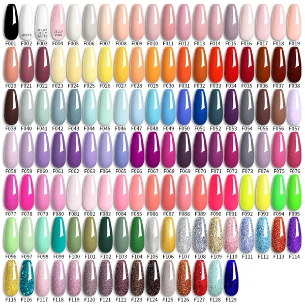 Acrylic Nails Kit 12PCS Glitter Gel Polish Soak Off UV Set - Image 4