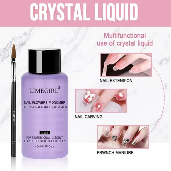 Acrylic Nails Kit With Powder, Liquid Monomer, Extension Tools Set - Image 11
