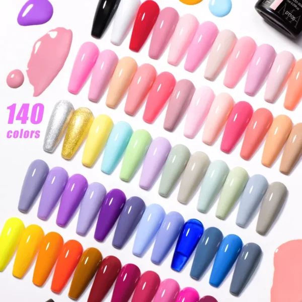 Acrylic Nails Kit Nude Pink Gel Polish Set with UV LED Base Top Coat - Image 10