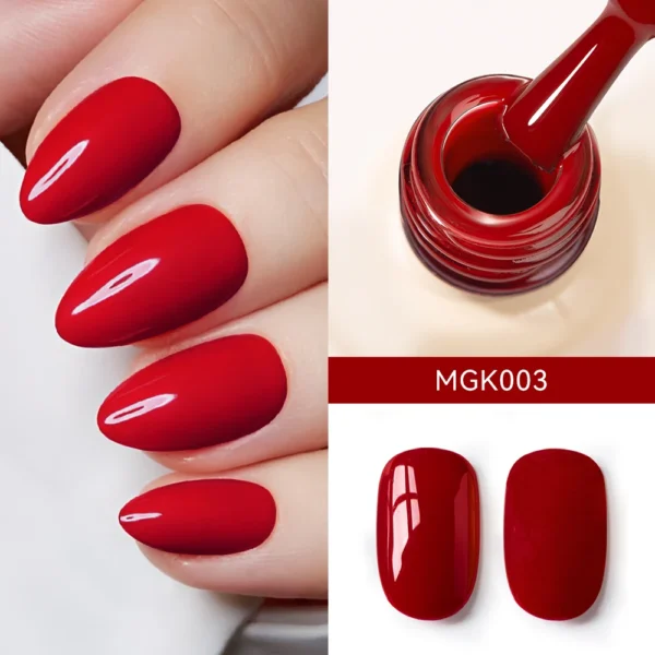 Acrylic Nails Kit Burgundy Gel Polish Glossy Semi Permanent - Image 2