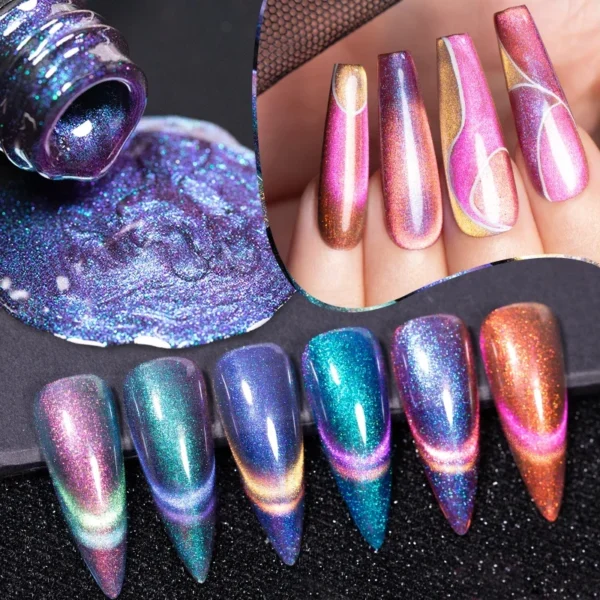Acrylic Nails Kit Cat Eye Magnetic Gel Polish Set Soak Off Varnish - Image 2