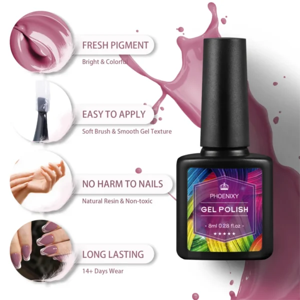 Acrylic Nails Kit Gel Polish Set with UV LED Lamp Dryer - Image 4