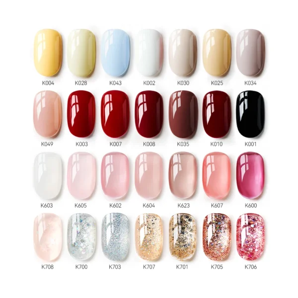 Acrylic Nails Kit Burgundy Gel Polish Glossy Semi Permanent - Image 3
