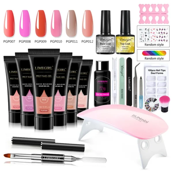 Acrylic Nails Kit with Drill & UV Light for DIY