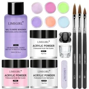 Acrylic Nails Kit With Powder, Liquid Monomer, Extension Tools Set