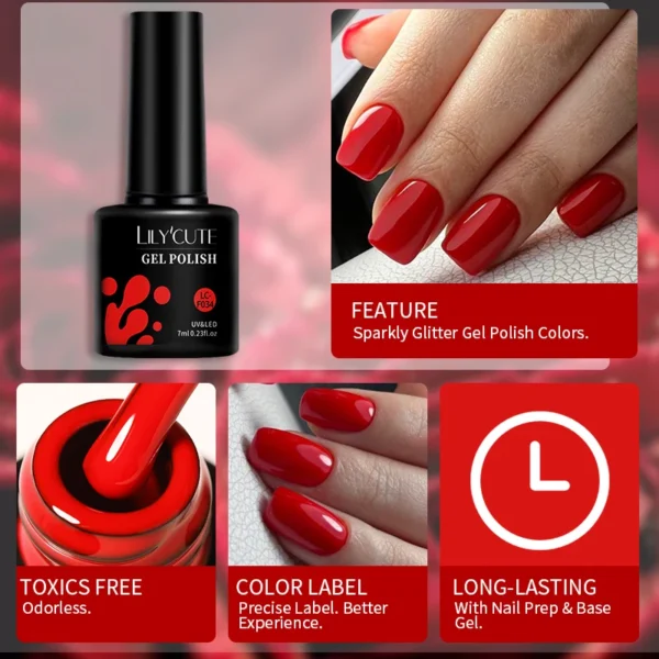 Acrylic Nails Kit 6Pcs Autumn Winter Gel Polish Manicure Set - Image 11