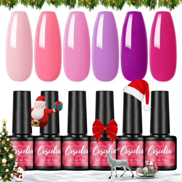 Acrylic Nails Kit With UV Gel Polish, Soak Off, Long Lasting Shine