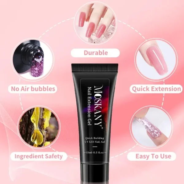Acrylic Nails Kit Poly Gel Set With UV LED Lamp Extension Tools - Image 11