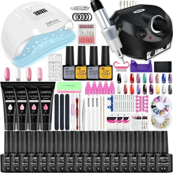 Acrylic Nails Kit With Manicure Machine Gel Polish Set Tools