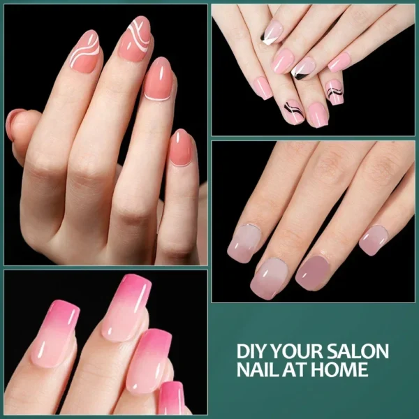 Acrylic Nails Kit Soft Gel Nail Tips Full Cover Coffin Stiletto Set - Image 11