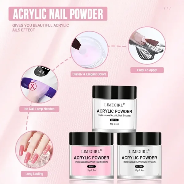Acrylic Nails Kit With Powder, Liquid Monomer, Extension Tools Set - Image 6