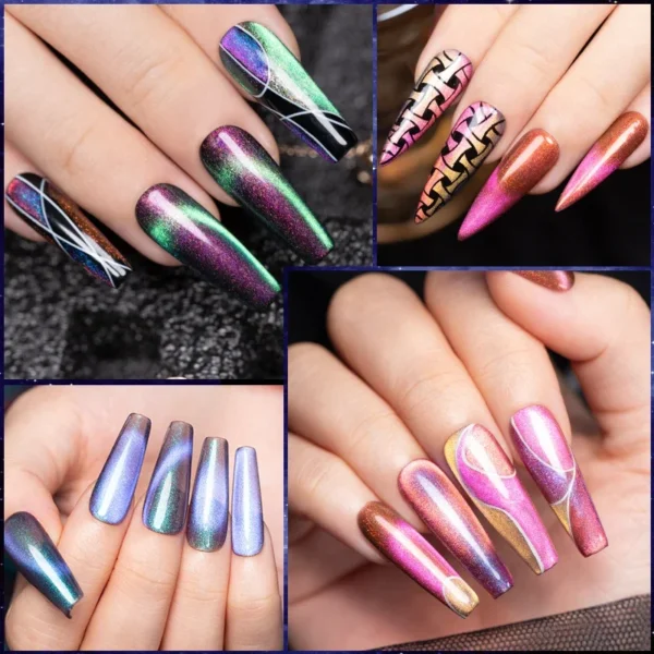 Acrylic Nails Kit Cat Eye Magnetic Gel Polish Set Soak Off Varnish - Image 10