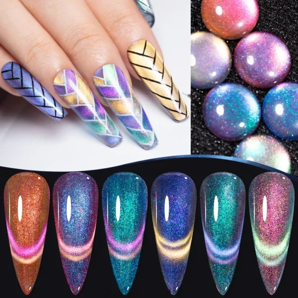 Acrylic Nails Kit Cat Eye Magnetic Gel Polish Set Soak Off Varnish - Image 4
