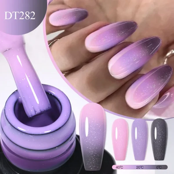 6PCS Thermal Gel Nail Polish Set Temperature Changing Kit - Image 6