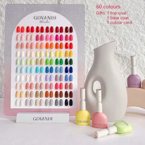 Acrylic Nails Kit With 60 Macaron Gel Colors, UV Polish