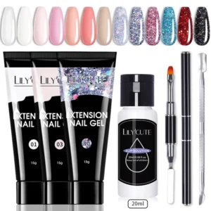 Acrylic Nails Kit With UV Gel, Extension & Nail Polish Set