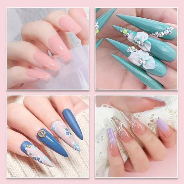 Acrylic Nails Kit With Lamp, Art Decorations, Tips, Manicure Tools - Image 7
