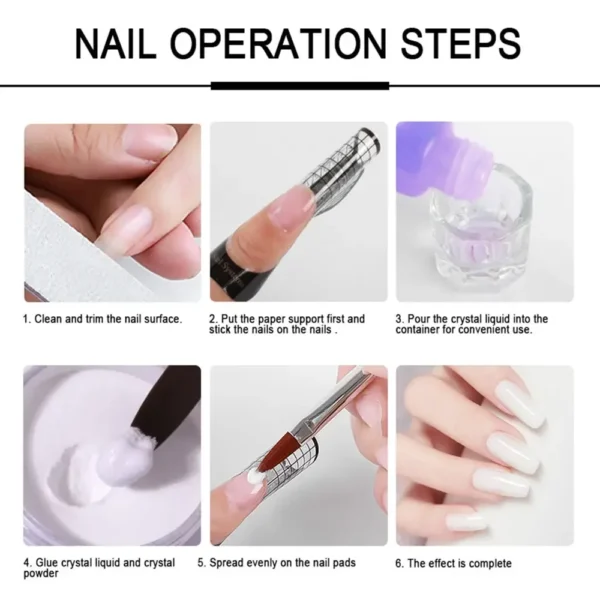 Acrylic Nails Kit With Powder, Liquid Monomer, Extension Tools Set - Image 4