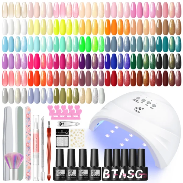 Acrylic Nails Kit With 40PCS Gel Polish Lamp Set Manicure