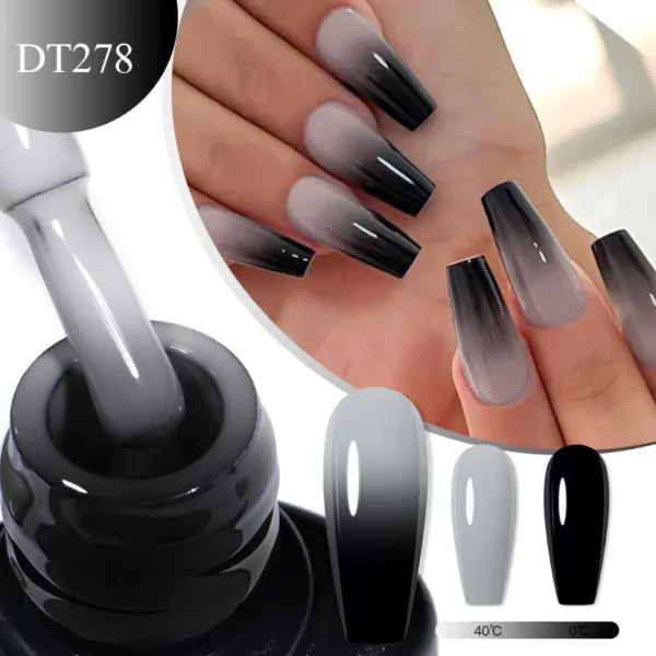 6PCS Thermal Gel Nail Polish Set Temperature Changing Kit - Image 4