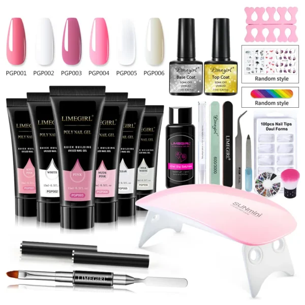 Acrylic Nails Kit with Drill & UV Light for DIY Extensions