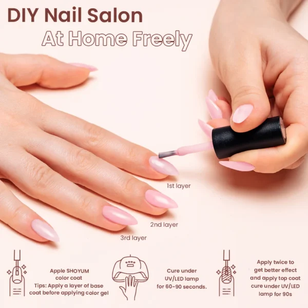 Acrylic Nails Kit with UV LED Lamp, 12 Colors Gel Set - Image 4